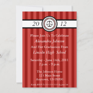 Einladungen zur Abitur der Stripes Law School (Mar