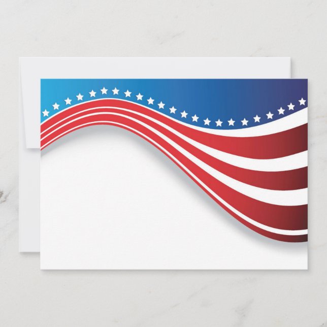 Einladungen zur amerikanischen Flagge (Vorderseite)