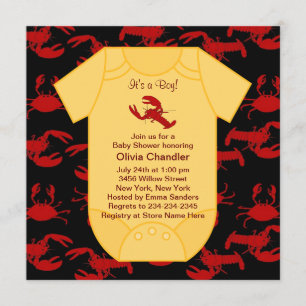 Einladungen zur Babyparty für Crawfish Lobster Boy