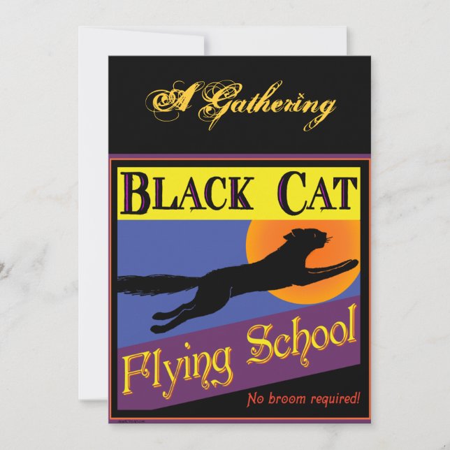 Einladungen zur Black Cat Flying School (Vorderseite)