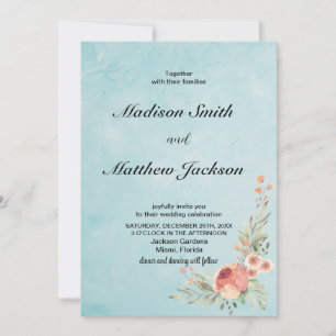 Einladungen zur Blumenhochzeit