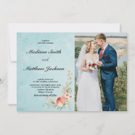 Einladungen zur Blumenhochzeit mit Foto