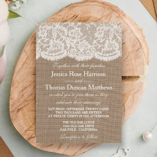 Einladungen zur Burlap & Lace Wedding Collection