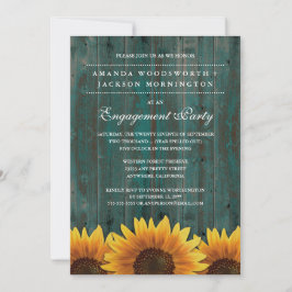 Einladungen zur Country Sunflower Engagement Party