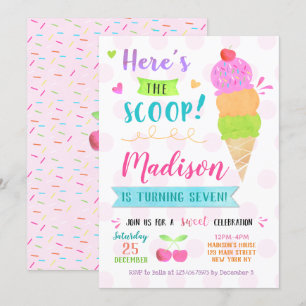 Einladungen zur Eiscreme zum Geburtstag
