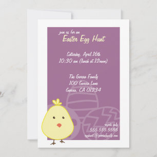 Einladungen zur Eizelljagd für Baby Chick Oaster