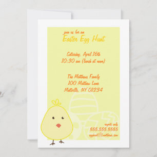 Einladungen zur Eizelljagd für Baby Chick Oaster