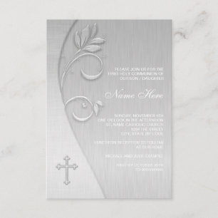 Einladungen zur eleganten White First Communion