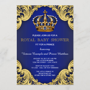 Einladungen zur Extravaganten Prince Baby Dusche