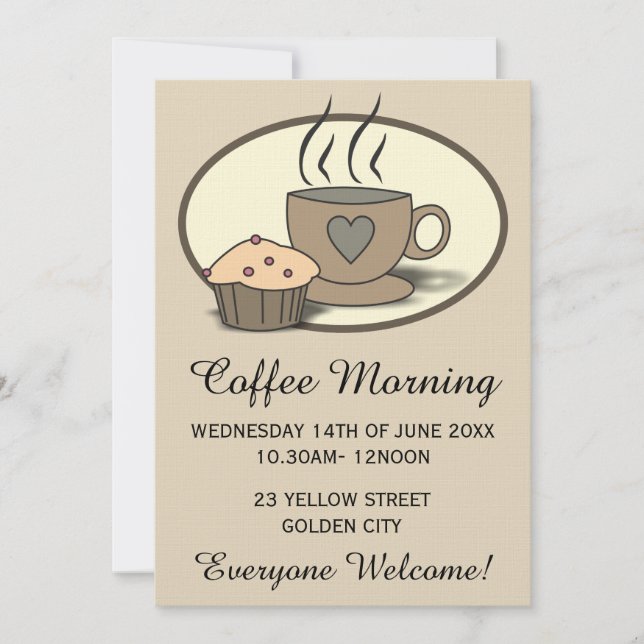 Einladungen zur Fundraising-Veranstaltung am Kaffe (Vorderseite)