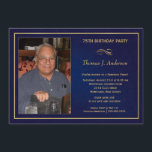 Einladungen zur Geburtstagsfeier - Foto hinzufügen<br><div class="desc">Erstellen Sie Ihre eigenen individuellen 75. Geburtstagsfeierlichkeiten mit Foto - elegant,  erschwinglich und einzigartig personalisiert für Sie! Passen Sie den Namen,  das Datum und die besonderen Details für jeden Anlass an. **HINWEIS: Für Einladungskarten bestimmt. Andere Größen verfügbar. © Teri Francis. Matching Postage und Dankeschön Karten zur Verfügung.</div>