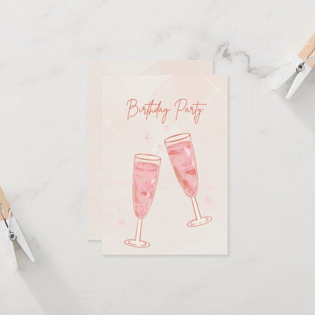 Einladungen zur Geburtstagspartei (Vorderseite/Rückseite Beispiel)