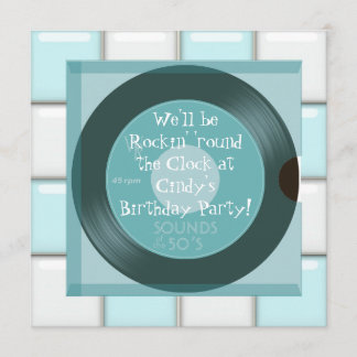 Einladungen zur Geburtstagsparty der 1950er Jahre