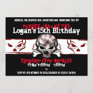 Einladungen zur Geburtstagsparty von Black & Red S