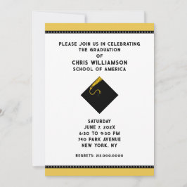 Einladungen zur Gold- und Black Graduation Party