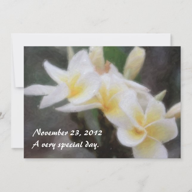 Einladungen zur hawaiianischen Tropenplumeria (Vorderseite)