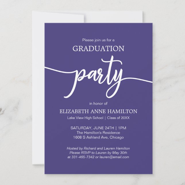 Einladungen zur High School Graduation Party (Vorderseite)
