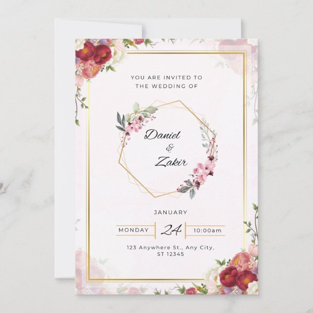 Einladungen zur Hochzeit (Vorderseite)