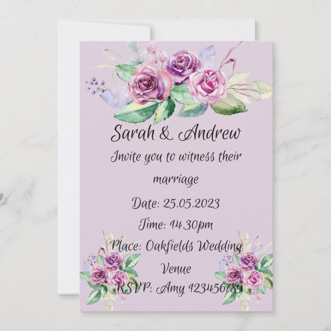 Einladungen zur Hochzeit (Vorderseite)