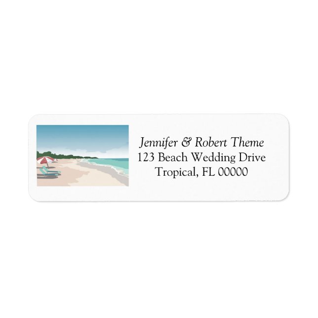Einladungen zur Hochzeit am Strand (Vorne)