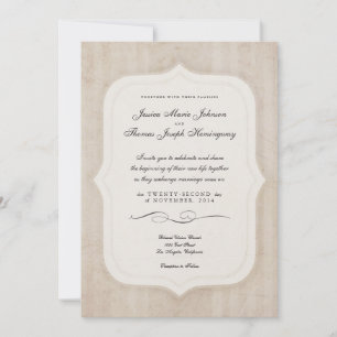 Einladungen zur Hochzeit der Vintagen Creme
