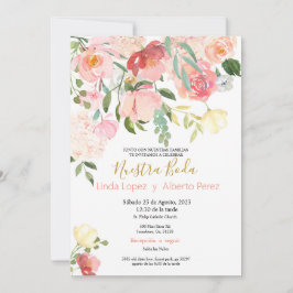 Einladungen zur Hochzeit in Rosa