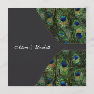 Einladungen zur Hochzeit von Black Peacock