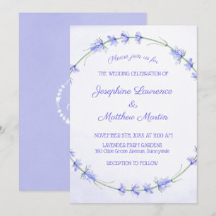 Einladungen zur Hochzeit von Lavender Watercolor