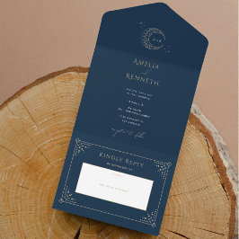 Einladungen zur Hochzeit von Stardust Monogram