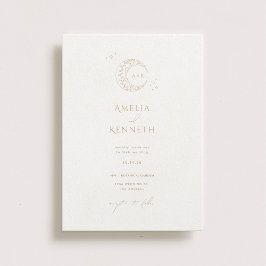 Einladungen zur Hochzeit von Stardust Monogram