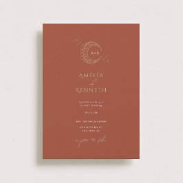 Einladungen zur Hochzeit von Stardust Monogram