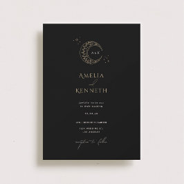 Einladungen zur Hochzeit von Stardust Monogram