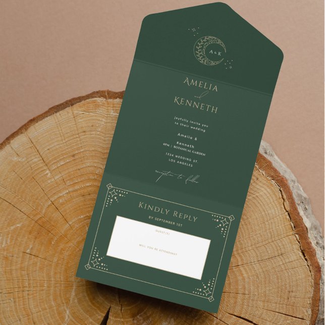 Einladungen zur Hochzeit von Stardust Monogram (Von Creator hochgeladen)