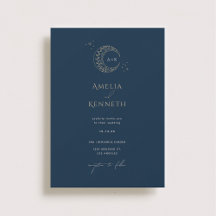 Einladungen zur Hochzeit von Stardust Monogram