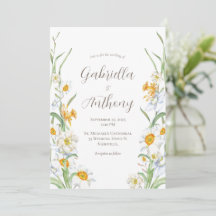 Einladungen zur Hochzeit von weißem Nadelholz