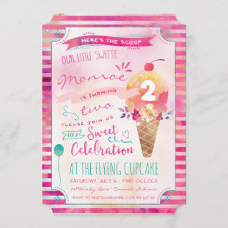 Einladungen zur Ice Cream Social Birthday Party