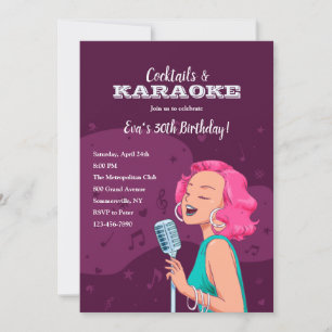 Einladungen zur Karaoke-Party
