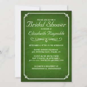 Einladungen zur Khalkboard Lime Green Bridal Dusch