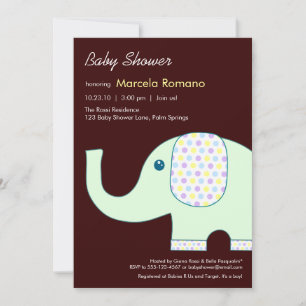 Einladungen zur Kinderdusche von 12x18 Elephant
