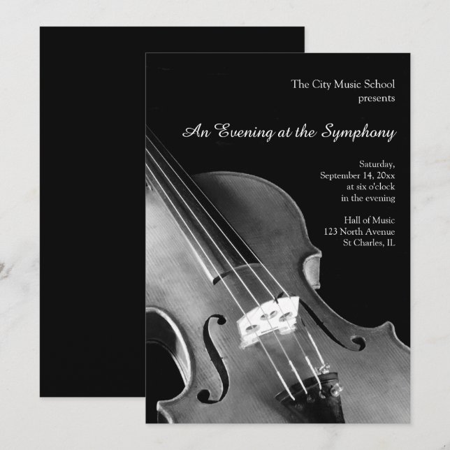 Einladungen zur Klassischen ViolinSymphonie (Vorne/Hinten)