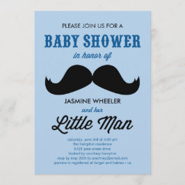 Einladungen zur kleinen Mustache Babydusche