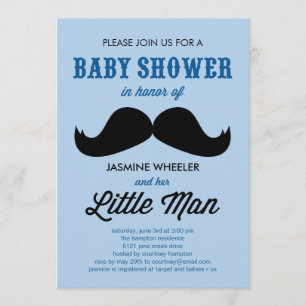 Einladungen zur kleinen Mustache Babydusche