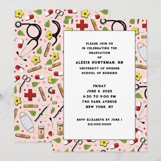 Einladungen zur Krankenschwester (Vorne/Hinten)