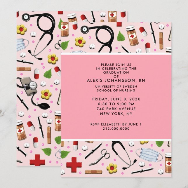 Einladungen zur Krankenschwester (Vorne/Hinten)