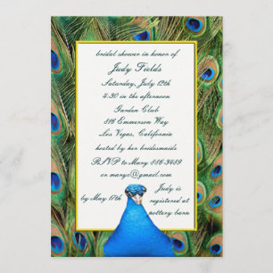 Einladungen zur Peacock Bridal Dusche