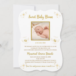 Einladungen zur personalisierten Baby Boy Memorial