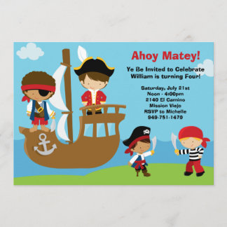 Einladungen zur Pirate Birthday Party