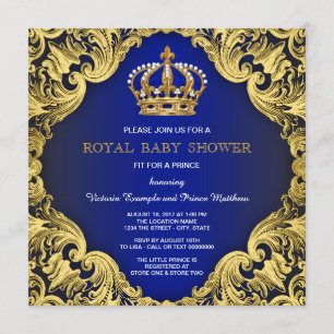 Einladungen zur Royal Prince Baby Dusche