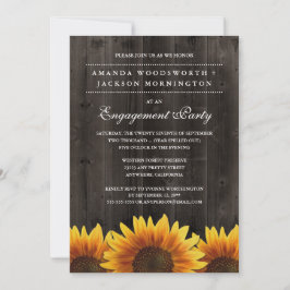 Einladungen zur Rustikal Sunflower Engagement Part