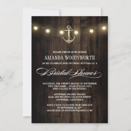 Einladungen zur rustikalen Nautical Anchor Bridal 